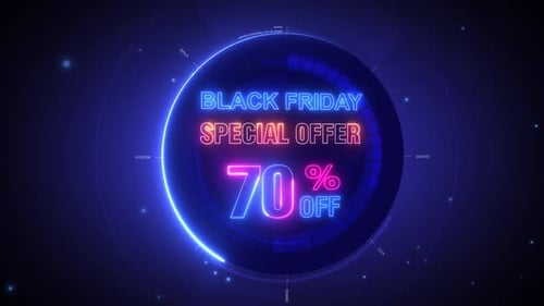 Black Friday Special Offer Neon Tech Title Reveal