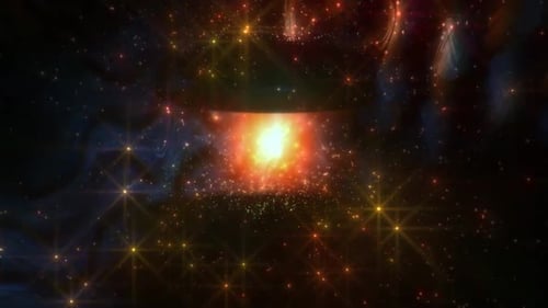 Colorful Glitter Rings And Particles Flying