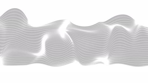 Clean White Abstract Flowing Wave Lines Animation