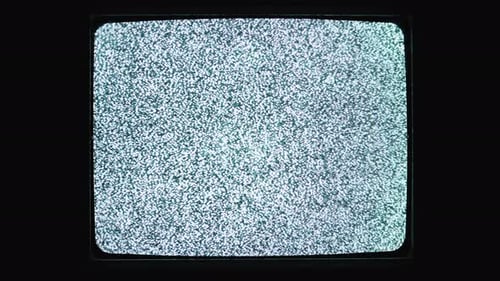 Old Television Screen Displaying Static