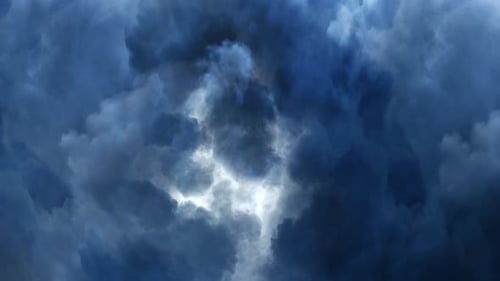 Low Angle of Dark, Billowing Storm Clouds