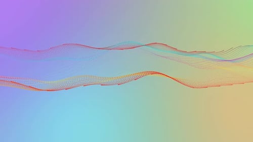 Colorful Abstract Flowing Wave Lines Particle Animation