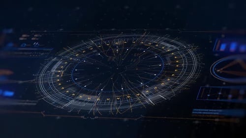 Futuristische Schnittstelle zur digitalen Datenvisualisierung