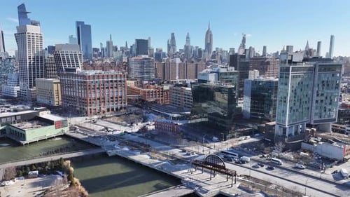 New York Skyline At Manhattan In New York United States.