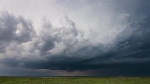 Powerful Storm Clouds Building And Moving Across The Sky