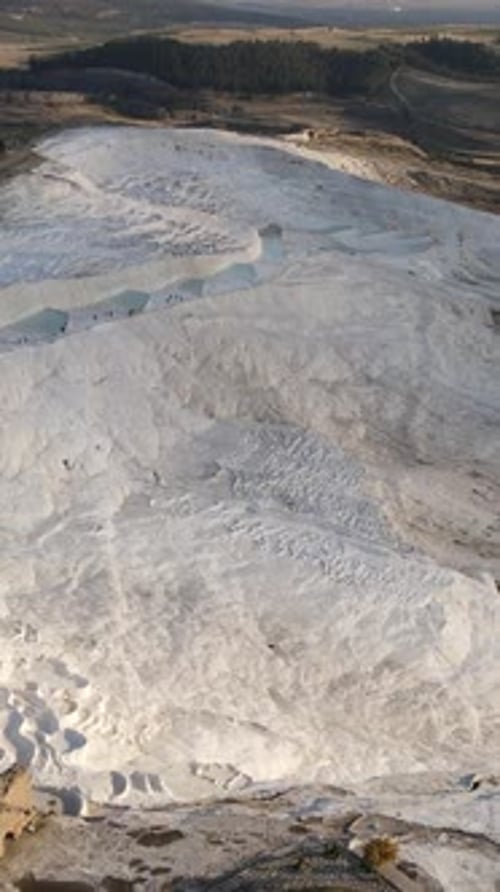 Aerial Travertines Mountain