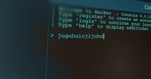Interface terminal do programa de hacking