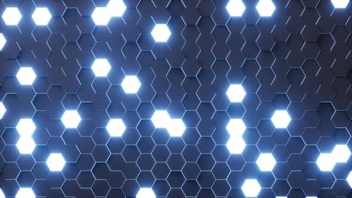 Blue hexagonal background pattern