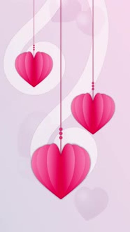 Vertikale Schleife zum Valentinstag