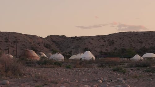 Traditional Kyrgyz Yurt Camp On The Shore Of Issyk Kul