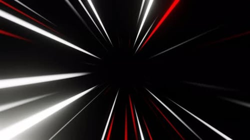 Red And White Neon Seamless Lines Movement Background Vj Loop In 4K