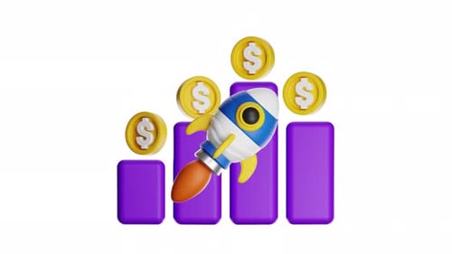 3d Icon Animation Startup Growth