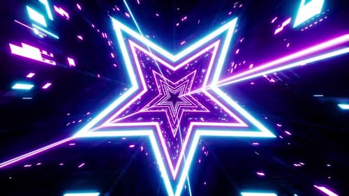 Neon Star VJ Loop
