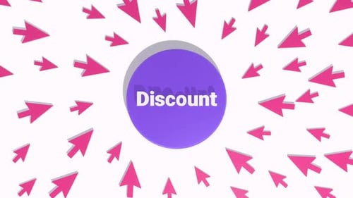 Minimalist Geometric Discount Text Reveal Animation
