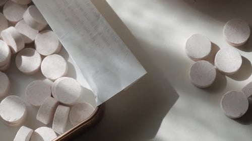 Gros plan sur des bonbons à la menthe ou de la menthe poivrée, une boîte rectangulaire ouverte, un bâton de cannelle et une pomme rouge.