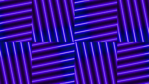 Neon Blue Purple Glowing Geometric Lines Loop Background