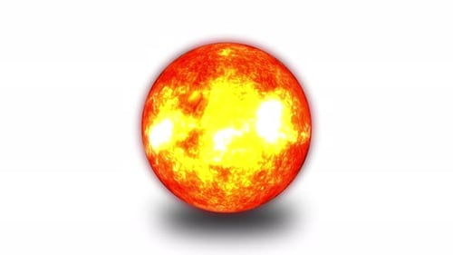 Animated Fiery Plasma Sun or Star Sphere