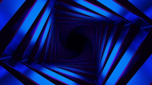 Abstract Blue Purple Neon Glowing Lines Spiral Tunnel Vortex Illusion 3D Digital Graphic Vidios