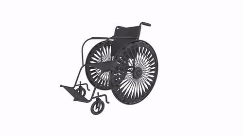 Wheelchair isolated on white
