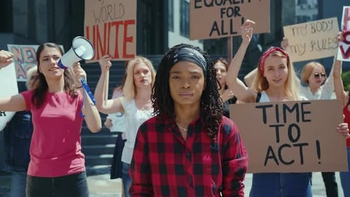 People Rally and Protest for Change in the City