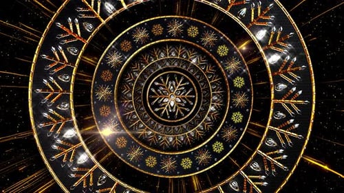 Golden Snowflakes Jewelry Tunnel