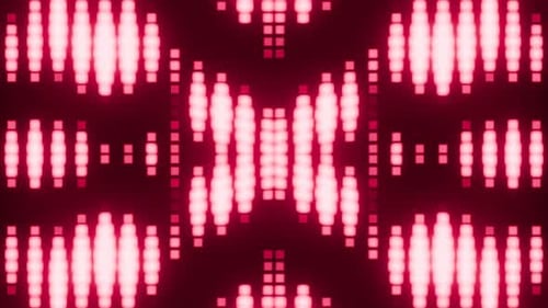 Pinkfarbener abstrakter Neon-Equalizer-Pixel-Hintergrund VJ Loop In 4K