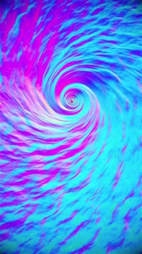 Psychedelic Colorful Abstract Twisting Tunnel Loop Background