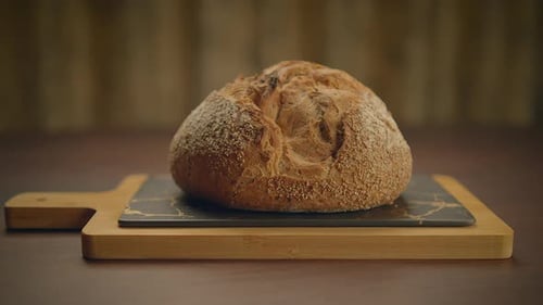 Bakery Concept of Homemade Breads Loaf Pastry Food Background