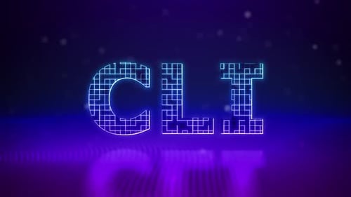 Neon Glitch Text Reveal Title Animation