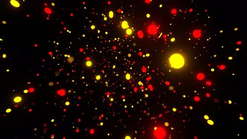 Orange And Red Chaotic Particle Motion Background Vj Loop In 4K