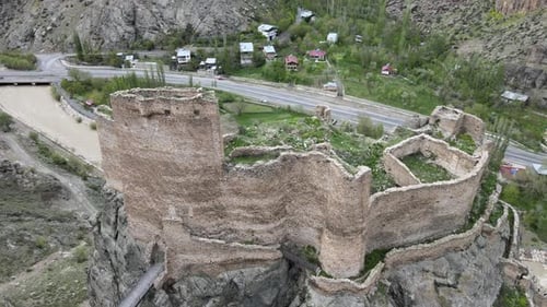 ancient medieval castle ruins