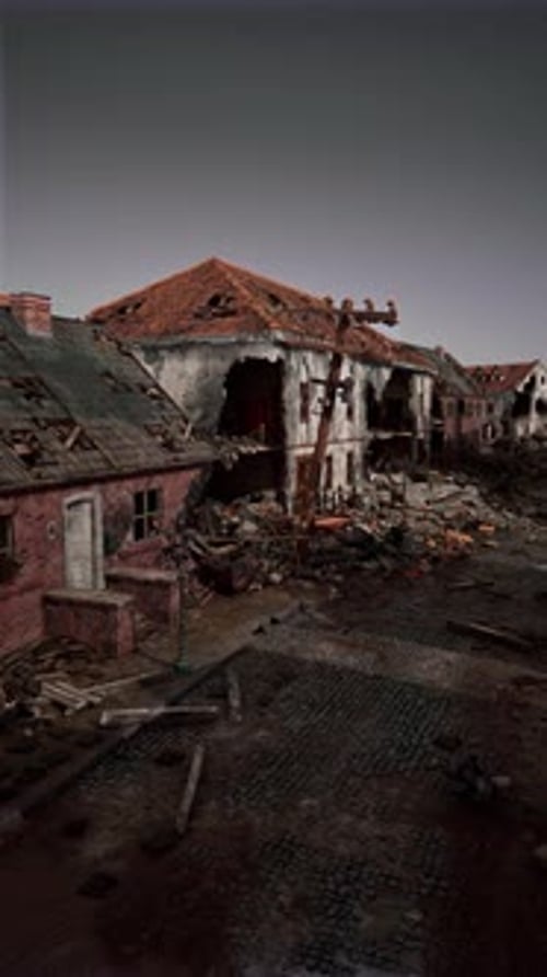 Buildings in Ruins on Dirt