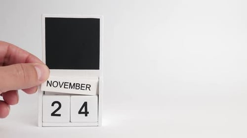 Calendar Showing November 24th Date