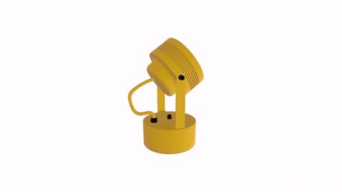 Yellow Construction Lamp for Outdoor Use