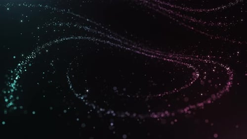 Abstract Fluid Swirl of Glowing Particles Background