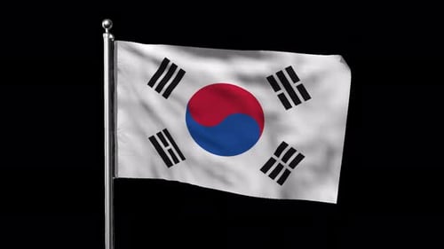 Bandeira da Coreia do Sul com Alpha Channel