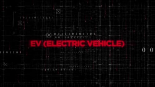 Digital Glitch Text Reveal in Futuristic Binary Grid