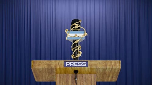 Freedom Of Press Prohibition Concept And Argentina Press Conference
