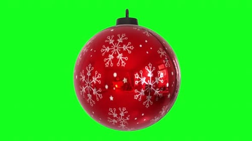 Christmas Ball Ornament Red 3d object rotating loop