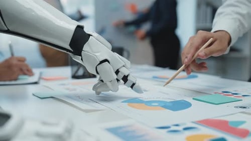 AI technology supports a consultant data analysis, refining market insights and enabling collaborati