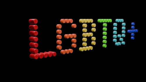 Colorful LGBTQ+ Pride 3D Text Reveal