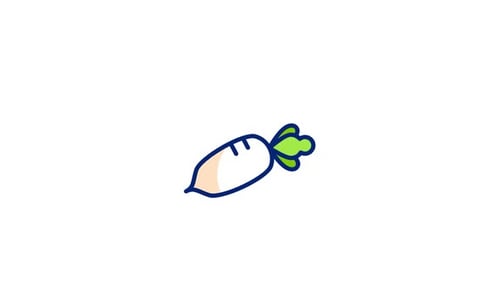 Animiertes Daikon-Symbol