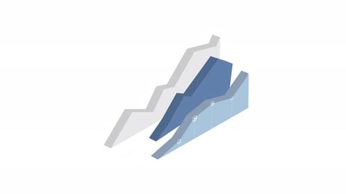 Conception graphique animée présentant les tendances à la hausse