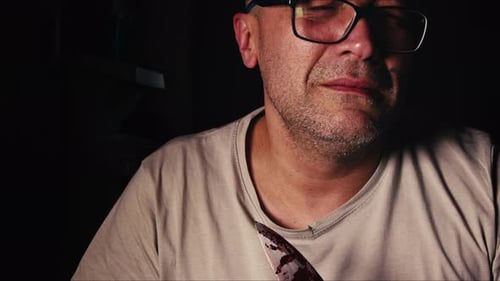 Worried Man with a Knife