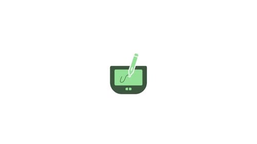 Tablet Graphic Digital Pen symbol icon animation video
