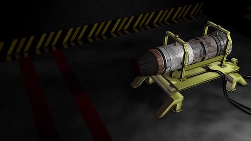 3D Jet Engine Startup with Powerful Fire Exhaust