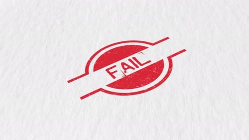 Animated Grungy Fail Stamp Reveal on Textured Paper
