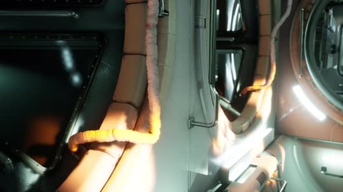 Interior of Futuristic Internation Space Station