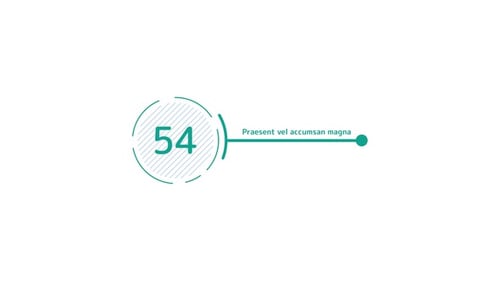 Animated Element of Infographics Striped Circle Callout with Horizontal Line