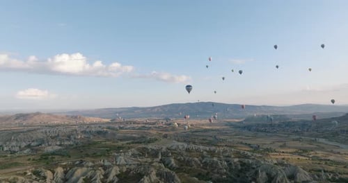 A Celebration in the Sky with Hot Air Balloons Over Göreme National Park, Cappadocia, Türkiye
